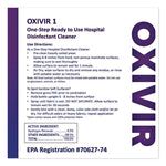 Oxivir 1 Wipes, 1-Ply, 6 x 7, 160/Canister, 12 Canisters/Carton