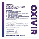 Oxivir 1 Wipes, 1-Ply, 11 x 12, 160/Canister, 4 Canisters/Carton
