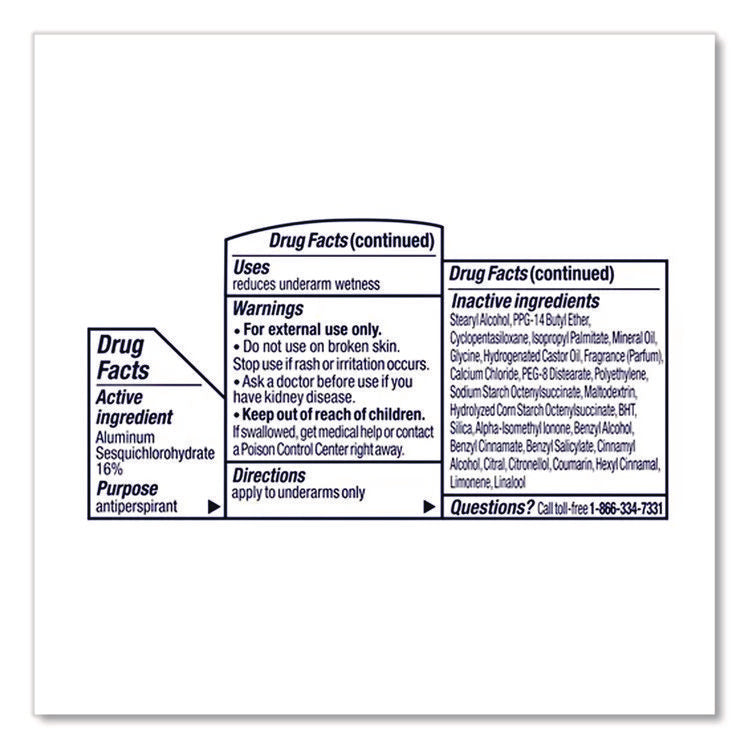 Women Invisible Solid Anti-Perspirant/deodorant, Shower Clean, 0.5 Oz, 36/carton