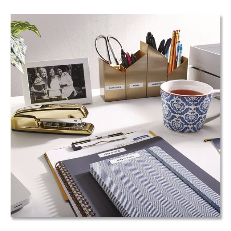 Letratag Paper Label Tape Cassettes, 0.5" X 13 Ft, White, 2/pack