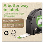 Letratag Paper Label Tape Cassettes, 0.5" X 13 Ft, White, 2/pack