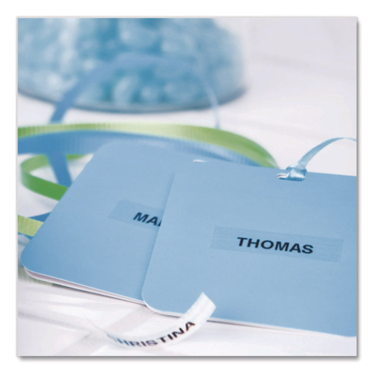 LetraTag Plastic Label Tape Cassette, 0.5" x 13 ft, Black on Clear, 6/Pack