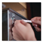 LetraTag Paper Label Tape Cassettes, 0.5" x 13 ft, White, 6/Box