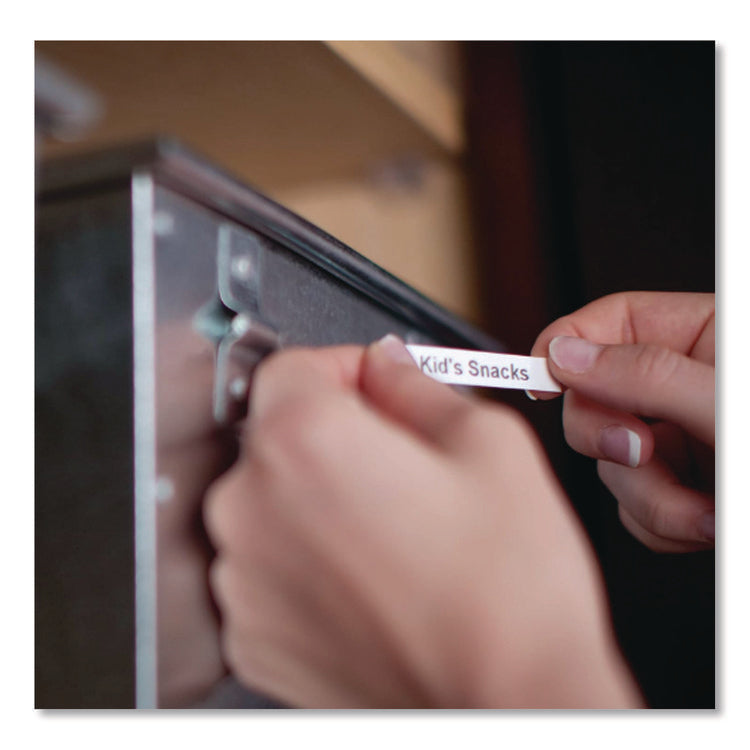 LetraTag Paper Label Tape Cassettes, 0.5" x 13 ft, White, 6/Box