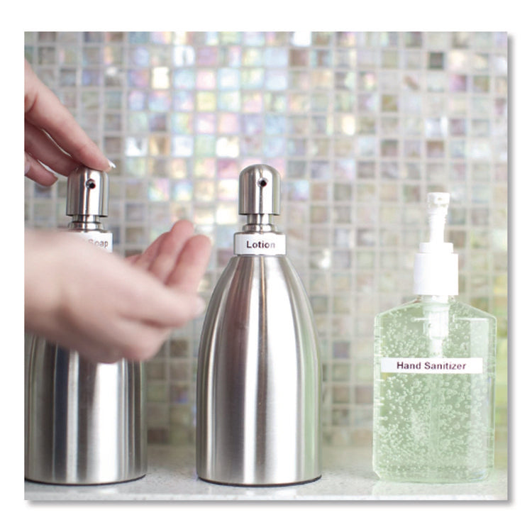 LetraTag Paper Label Tape Cassettes, 0.5" x 13 ft, White, 6/Box