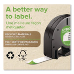 LetraTag Paper Label Tape Cassettes, 0.5" x 13 ft, White, 6/Box