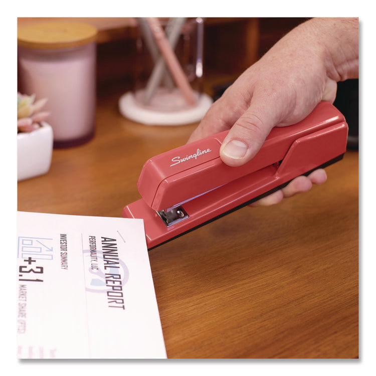 747 Classic Full Strip Stapler, 30-Sheet Capacity, Raspberry