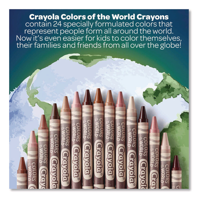 Colors of the World Crayons Classpack, Assorted Colors, 480/Pack