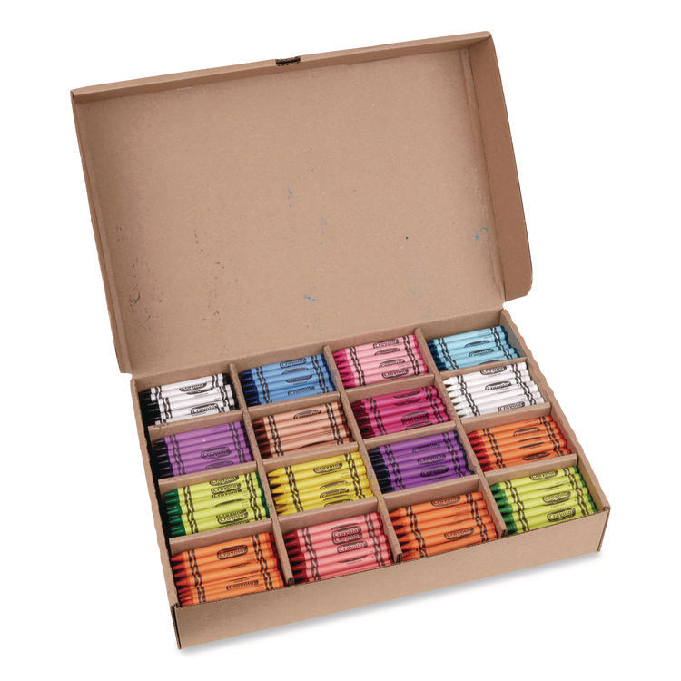 Classpack Regular Crayons, 16 Colors, 800/box