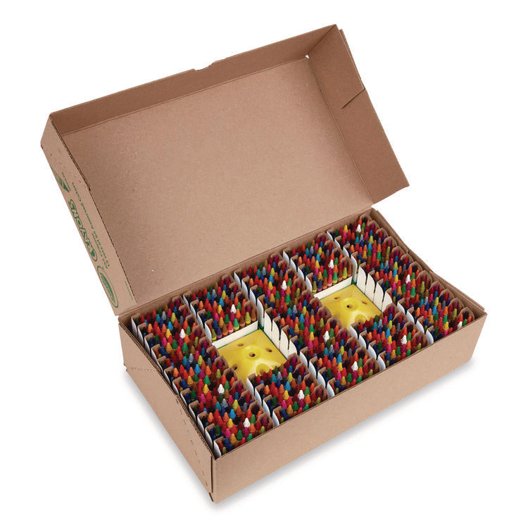 Classpack Regular Crayons, Assorted, 13 Caddies, 832/box