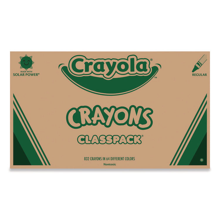 Classpack Regular Crayons, Assorted, 13 Caddies, 832/box