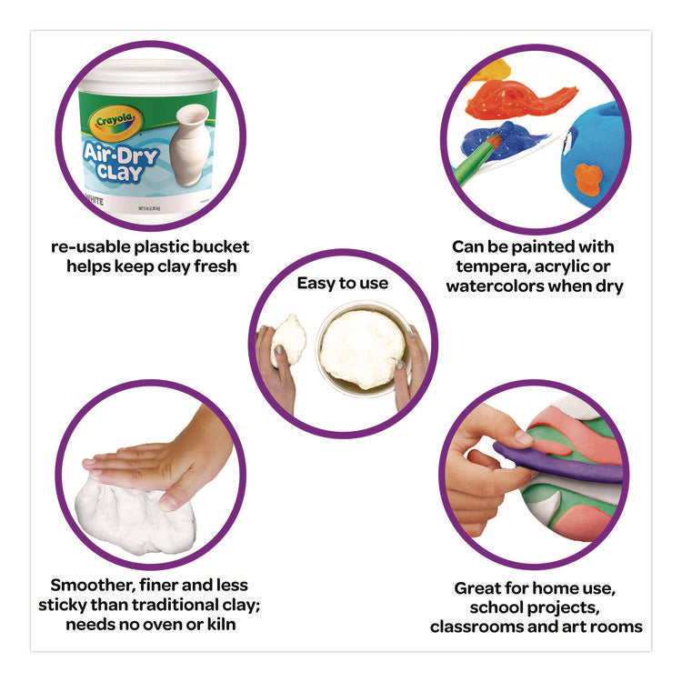 Air-Dry Clay, White, 5 Lbs