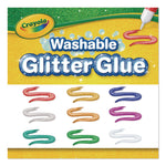 Washable Glitter Glue, 0.35 Oz, Assorted Colors, 9/pack