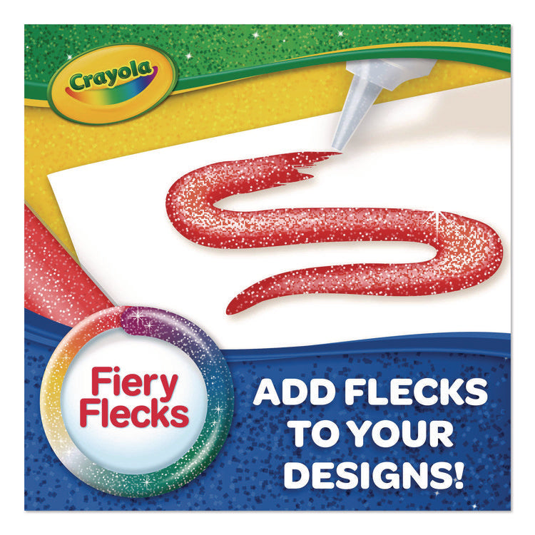 Washable Glitter Glue, 0.35 Oz, Assorted Colors, 9/pack