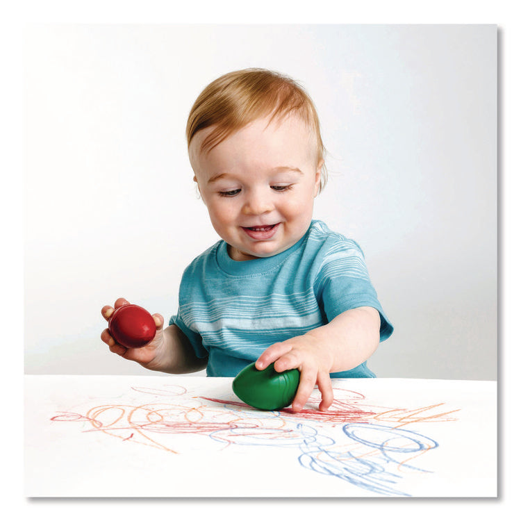 My First Washable Palm Grasp Crayons, Assorted Colors, 6/Pack