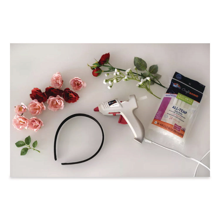 CraftBond Less Mess All-Temp Glue Sticks, 0.27" x 4", Dries Clear, 24/Pack