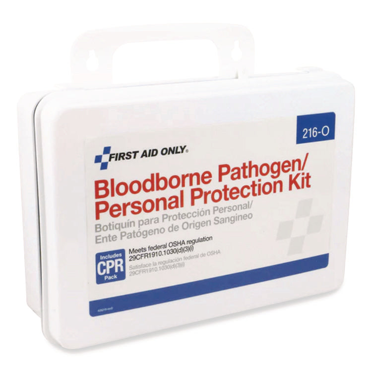 Bloodborne Pathogen Spill Clean Up Kit With Cpr Pack, 31 Pieces, Plastic Case