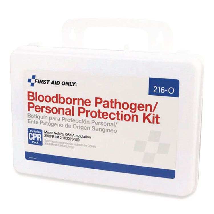 Bloodborne Pathogen Spill Clean Up Kit With Cpr Pack, 31 Pieces, Plastic Case