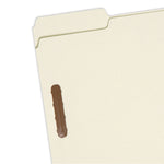 Recycled Pressboard Fastener Folders, 1" Expansion, 2 Fasteners, Letter Size, Gray-Green Exterior, 25/Box