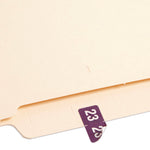 Yearly End Tab File Folder Labels, 23, 0.5 x 1, Purple, 25/Sheet, 10 Sheets/Pack