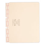 Self-Adhesive Folder Dividers for Top/End Tab Folders, Prepunched for Fasteners, 1 Fastener, Letter Size, Manila, 100/Box