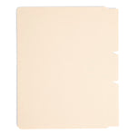 Self-Adhesive Folder Dividers for Top/End Tab Folders, Prepunched for Fasteners, 1 Fastener, Letter Size, Manila, 100/Box