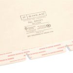 Self-Adhesive Folder Dividers for Top/End Tab Folders, Prepunched for Fasteners, 1 Fastener, Letter Size, Manila, 100/Box
