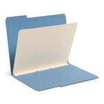 Self-Adhesive Folder Dividers for Top/End Tab Folders, Prepunched for Fasteners, 1 Fastener, Letter Size, Manila, 100/Box