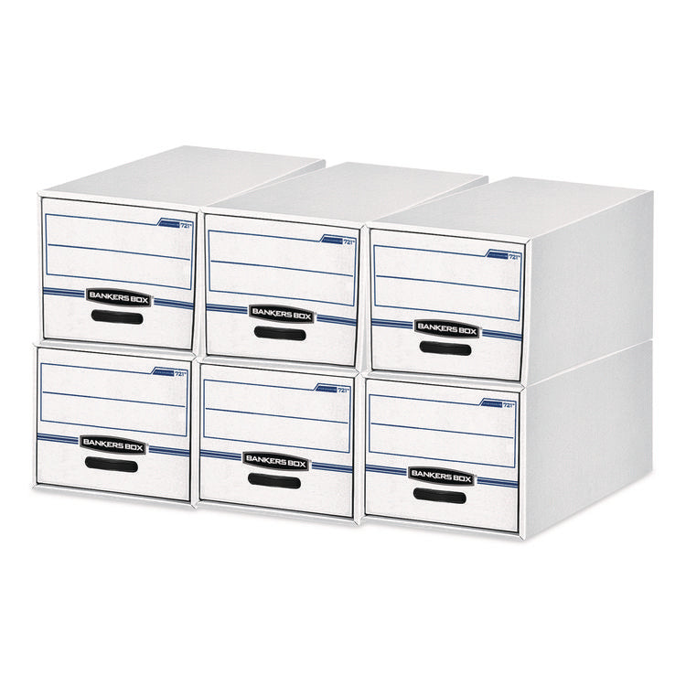Stor/drawer Basic Space-Savings Storage Drawers, Letter Files, 14" X 25.5" X 11.5", White/blue, 6/carton