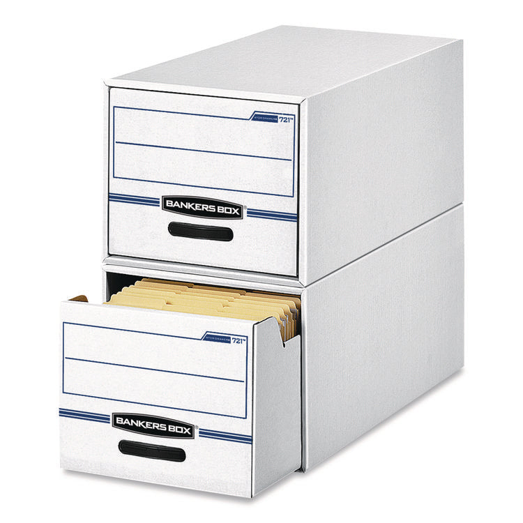 STOR/DRAWER Basic Space-Savings Storage Drawers, Letter Files, 14" x 25.5" x 11.5", White/Blue