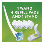 Fresh Brush Toilet Cleaning System Starter Kit, 19" Wand, 4 Pads, Stand