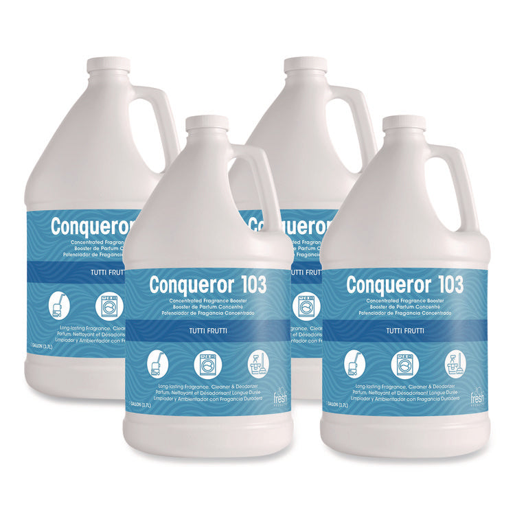 Conqueror 103 Odor Counteractant Concentrate, Tutti-Frutti, 1 Gal Bottle, 4/carton