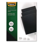 Expressions Linen Texture Presentation Covers for Binding Systems, Black, 11 x 8.5, Unpunched, 200/Pack