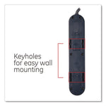 Heavy Duty Power Strip, 6 Outlets, 3 ft Cord, Black