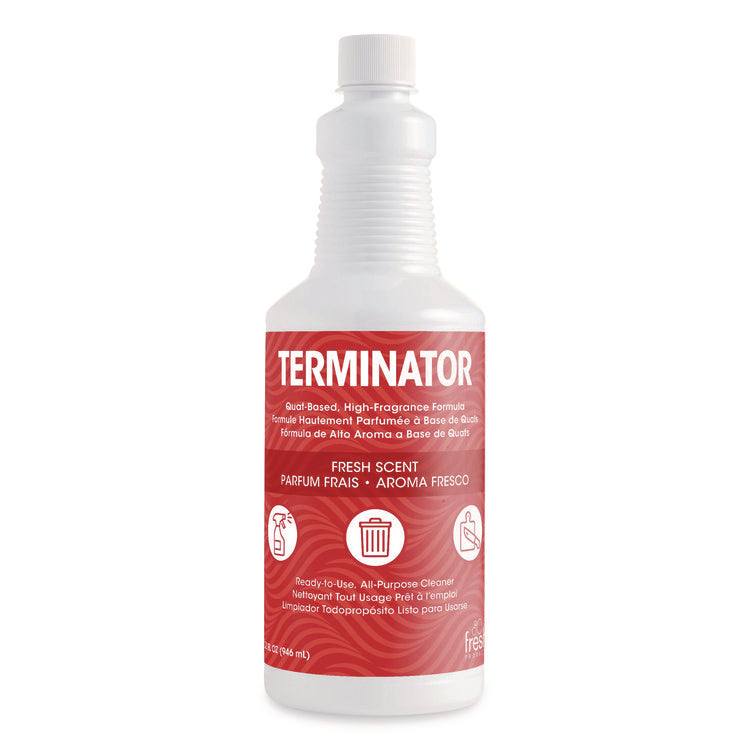 Terminator All-Purpose Cleaner/deodorizer With (2) Trigger Sprayers, 32 Oz Bottles, 12/carton