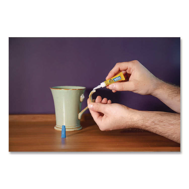 Super Glue, Two 0.11 Oz Tubes, Dries Clear