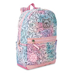 Adorable Dogs Life Backpack, 12" x 5" x 16", Tie-Dye Pink/Blue