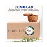 Sure Feed Glossy Labels, 3" dia, White, 8 Labels/Sheet, 10 Sheets Pack