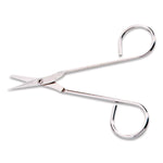 First Aid Scissors, 4.5" Long, Straight Nickel Handle