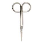 First Aid Scissors, 4.5" Long, Straight Nickel Handle