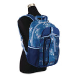 Bijoux Deluxe Backpack and Lunch Bag Bundle, Backpack: 13.5" x 7" x 18.5", Lunch Bag: 7.5" x 4.25" x 9", Light Blue Galaxy