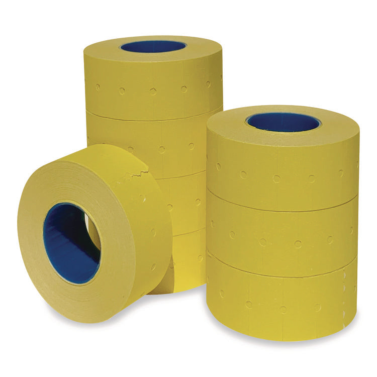 Punch-Hole Lavel, 0.83 x 0.47, Yellow, 1,000/Roll, 8 Rolls/Pack