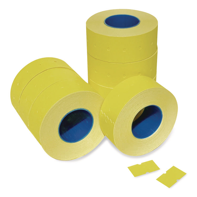Punch-Hole Lavel, 0.83 x 0.47, Yellow, 1,000/Roll, 8 Rolls/Pack