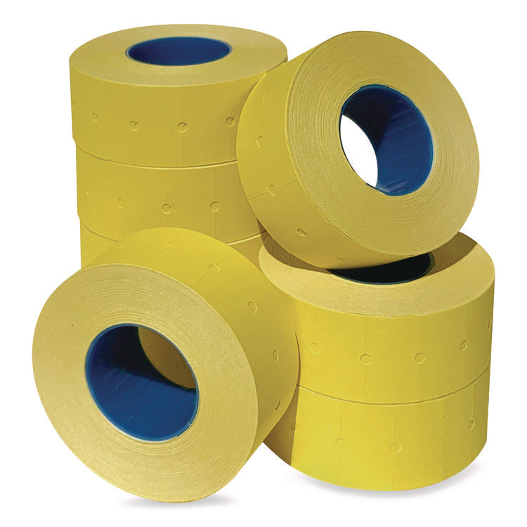 Punch-Hole Lavel, 0.83 x 0.47, Yellow, 1,000/Roll, 8 Rolls/Pack