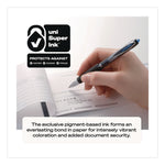 Signo 207 Gel Pen, Retractable, Fine 0.5 mm, Black Ink, Smoke/Black Barrel, 5/Pack