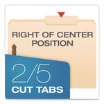 Manila Fastener Folders, 2/5-Cut Tabs, 0.75" Expansion, 2 Fasteners, Letter Size, Manila Exterior, 50/Box