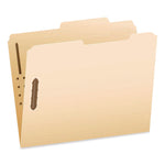 Manila Fastener Folders, 2/5-Cut Tabs, 0.75" Expansion, 2 Fasteners, Letter Size, Manila Exterior, 50/Box