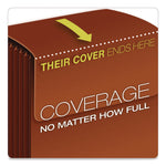 Heavy-Duty Expanding Wallet, 7" Expansion, 1 Section, Elastic Cord Closure, Legal Size, Redrope