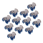 GP Latex-Coated Cotton/Polyester Gloves, EN388: 1111, Small, Gray/blue, 12 Pairs