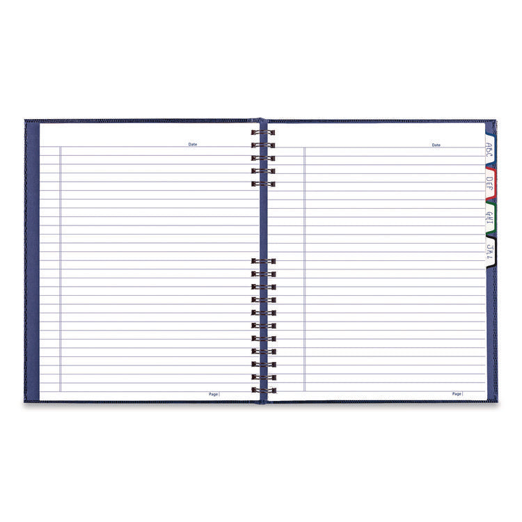 NotePro Notebook, 1-Subject, Wide/Legal Rule, Indigo Blue Cover, (100) 10.75 x 8.5 Sheets